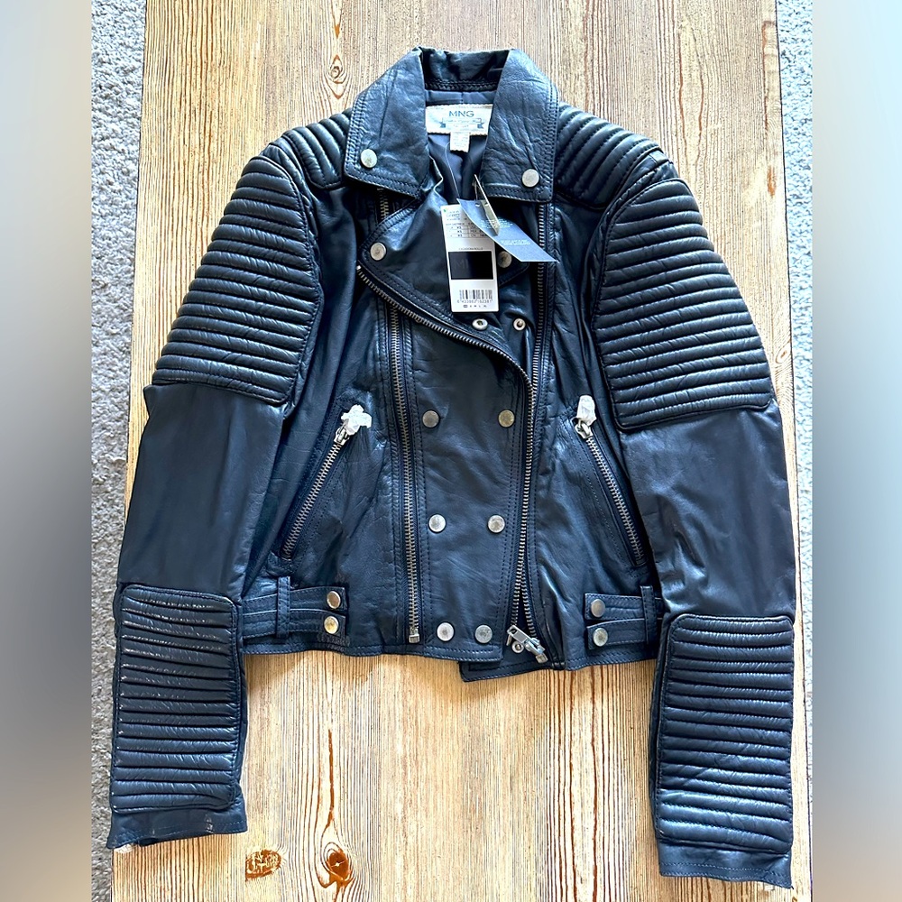 Mango - classic moto leather jacket